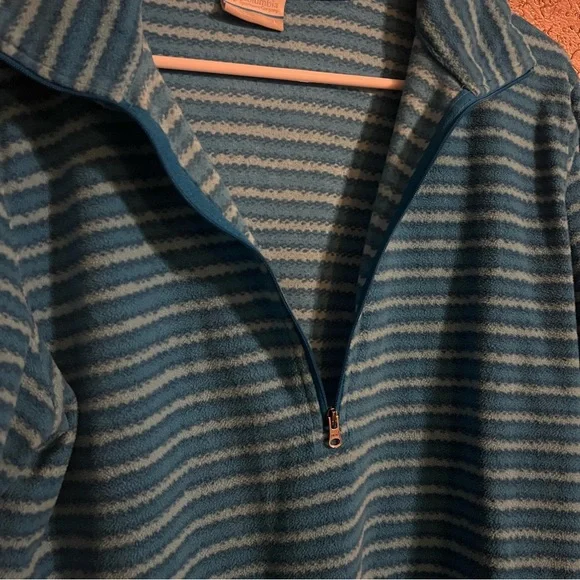 Columbia half zip large blue striped thermal fleece - Picture 10 of 12